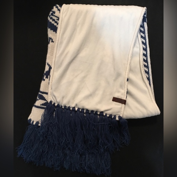 Diesel - Unique White And Blue Heavy Weight Knit Winter Scarf - Picture 7 of 10